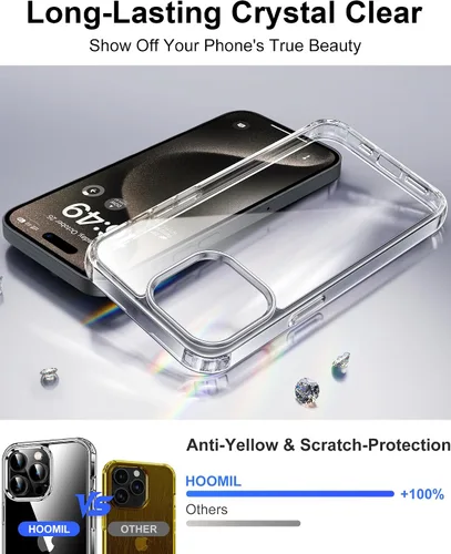 Vista 27 de HOOMIL Funda para iPhone 7 Plus/iPhone 8 Plus de 5.5 Pulgadas, sin amarillamiento, protección contra caídas, cubierta trasera dura transparente