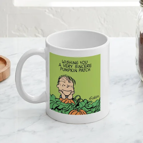 Vista 4 de CafePress Sincere Pumpkin Patch Mug Taza de café de cerámica de 11 oz (11.0 fl oz)