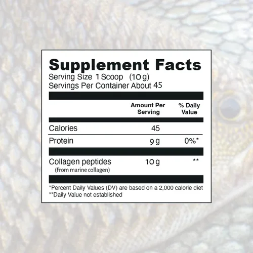 Vista 3 de HEARTHY FOODS Colágeno marino en polvo de 16 onzas, procedente de pescado capturado en la naturaleza, apto para pecatarianos, certificado Keto