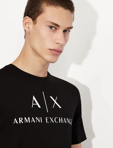 Vista 2 de AX Armani Exchange - Camiseta con logotipo de cuello redondo para hombre