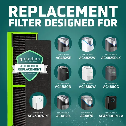 Vista 4 de GermGuardian Filtro de Aire B, Filtro de Repuesto HEPA Genuino de Toxinas Claras para Purificador de Aire, Elimina el 99.97% de los Contaminantes