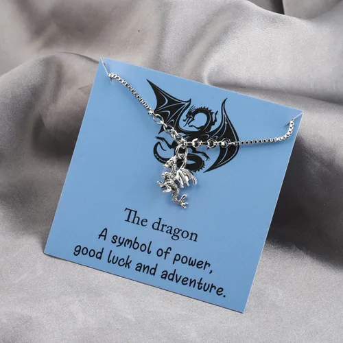 Vista 2 de Pulsera Dragon Wish Dragon Animal Lover Regalo Espíritu Dragón Animal Símbolo de Aventura Amistad Pulsera Tótem Dragón