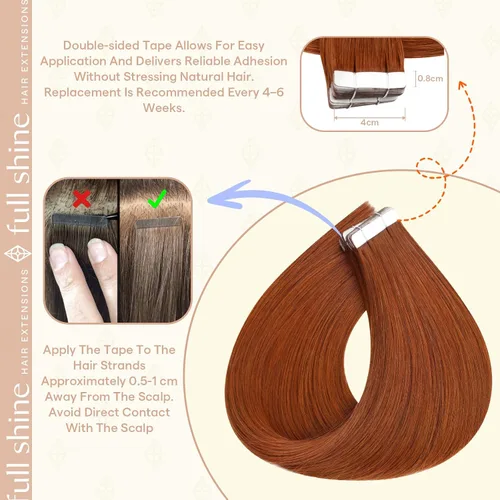 Vista 67 de Full Shine - Extensiones de cabello humano con cinta, mezcla de rubio hongo # 8 castaño ceniza resaltado 60 rubio ceniza