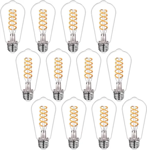 Vista 9 de Bombillas LED Edison regulables de 40 W, bombillas vintage con base E26, bombillas Edison de filamento cálido de 2700 K para candelabros, colgantes