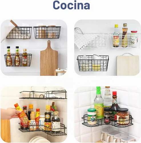 Vista 11 de Paquete de 8 ganchos adhesivos de repuesto para carrito de ducha de baño