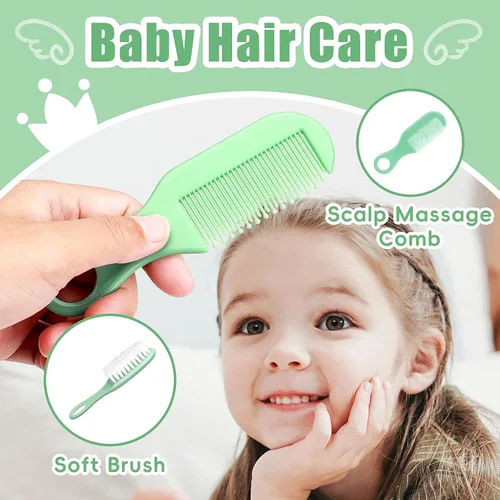 Vista 3 de Qunlions life Kit de aseo para bebés para niños y niñas, seguridad para recién nacidos, juego de aseo esencial para guardería, regalo para padres