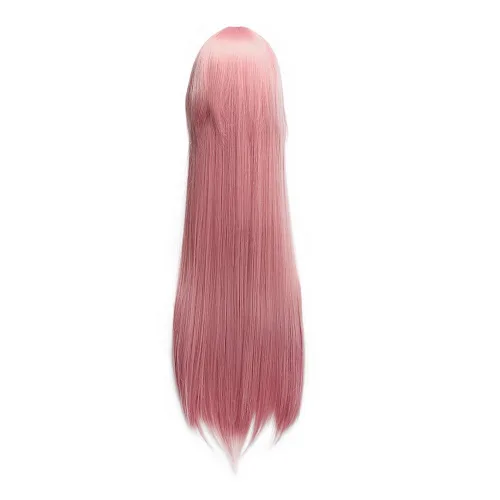 Vista 4 de MapofBeauty - Peluca para anime de 40 pulgadas de largo y lisa para fiesta de cosplay (rosa)
