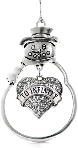 Vista 223 de Colgante de plata con diseño de Detroit con forma de corazón y muñeco de nieve con circonitas cúbicas