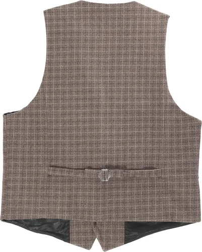 Vista 128 de Gioberti Chaleco de tweed formal de 6 botones para hombres