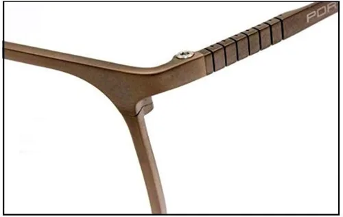 Vista 2 de Porsche Design P8294 D Brown 54-18 - Gafas de sol de titanio para hombre