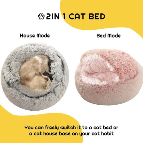 Vista 8 de YUDANSI Cama para Gatos con Capucha para Gatos de Interior, Cama para Perros con Capucha Grande Cubierta para Perros Pequeños Gatos Cachorros