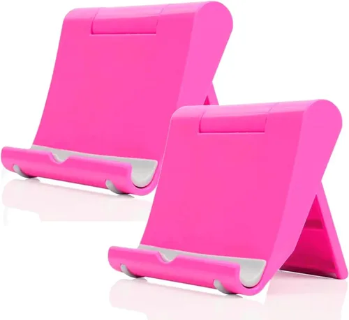 Vista 11 de Soporte plegable ajustable para teléfono celular para escritorio, compatible con la mayoría de teléfonos inteligentes y tabletas, base de goma