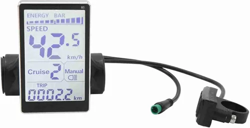 Vista 3 de Pantalla de panel LCD M5, pantalla LCD EBike, Medidor LCD de bicicleta eléctrica 5 pines 24V 36V 48V 60V Universal E Scooter M5 Pantalla de panel