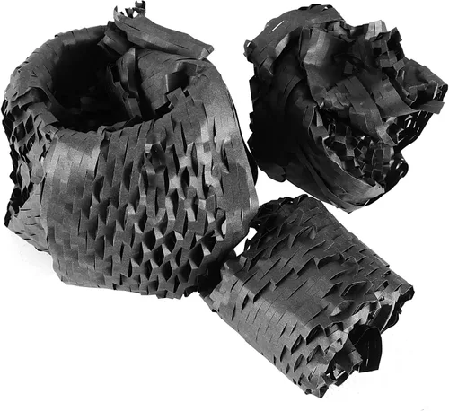 Vista 5 de Papel de embalaje de panal negro de 164 pies x 15 pulgadas, papel de embalaje de estraza con amortiguación de burbujas reciclable, rollos