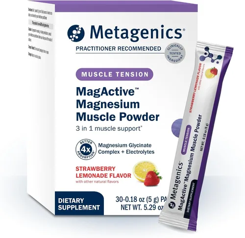 Vista 9 de Metagenics MagActive - Polvo muscular de magnesio, 30 porciones