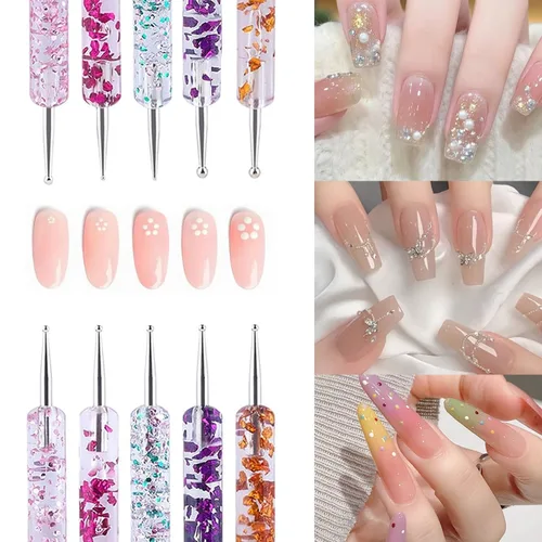 Vista 2 de Juego de pinceles para arte de uñas de 10 piezas con herramientas punteadas 10PCS-2