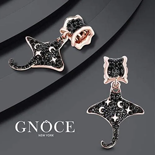 Vista 4 de GNOCE Dije de plata de ley con dije de pez payaso con forma de pez dorado para mujeres y niñas, Metal