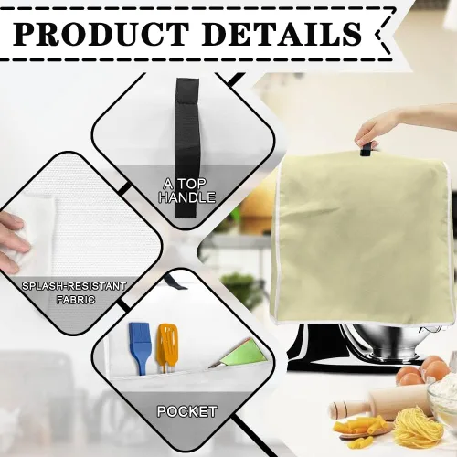 Vista 7 de Kitchen Aid - Cubierta para mezclador de cocina, diseño de estrella de mar, cubierta para mezcladores Hamilton de 6 a 8 cuartos de galón, cubierta