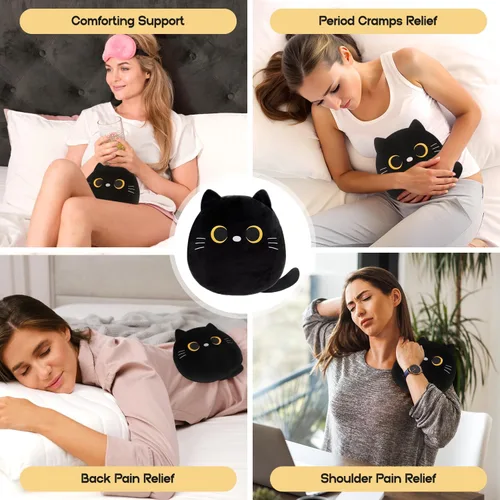 Vista 4 de Almohadilla térmica para microondas para calambres menstruales y menstruales, almohadillas térmicas portátiles para microondas para aliviar el dolor