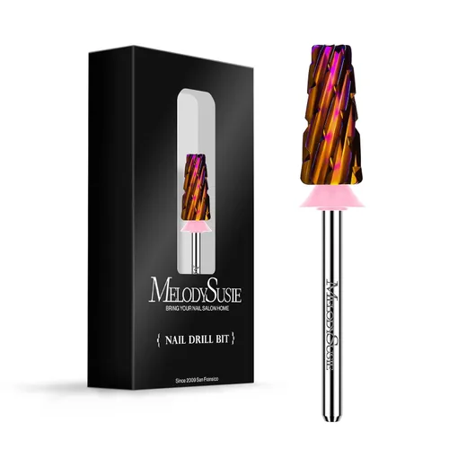 Vista 18 de MelodySusie Super Cut Edition Brocas para Uñas 5 en 1, Brocas Multifunción de Carburo de Tungsteno de 3/32'', Adecuadas para Manicura Pedicura