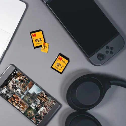 Vista 7 de Kodak Tarjeta MicroSDXC UHS-I U3 V30 A1 de 256 GB con adaptador - Velocidad de lectura de hasta 95 MB/s - Velocidad de escritura de hasta 85 MB/s