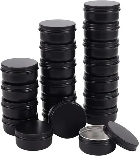 Vista 11 de BENECREAT Paquete de 14 latas de lata de 2 onzas con tapa de rosca redonda de aluminio con tapa de tornillo, ideal para almacenar especias, dulces 2