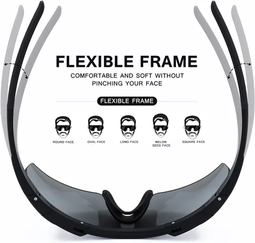 Vista 7 de SPOSUNE Anteojos de disparo para hombre con funda, resistentes a los impactos con 3 lentes, gafas de seguridad antivaho para hombres y mujeres