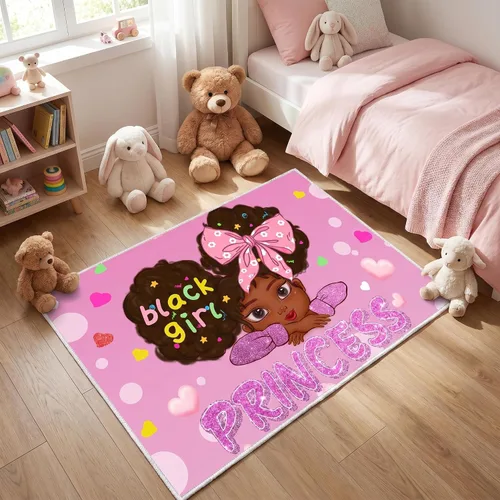 Vista 32 de Alfombra de gato para habitación de niñas, diseño de dibujos animados, decoración para dormitorio, bonita alfombra de área de gatos, alfombras