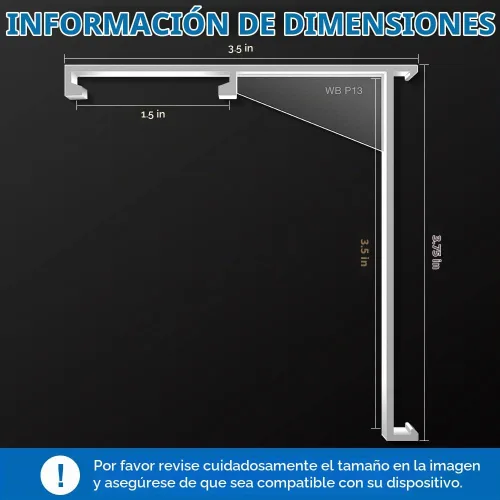 Vista 5 de Clips de cenefa de 3.5 pulgadas, soporte de retención de cenefa vertical oculta transparente, pieza de repuesto de persianas verticales (4 unidades)