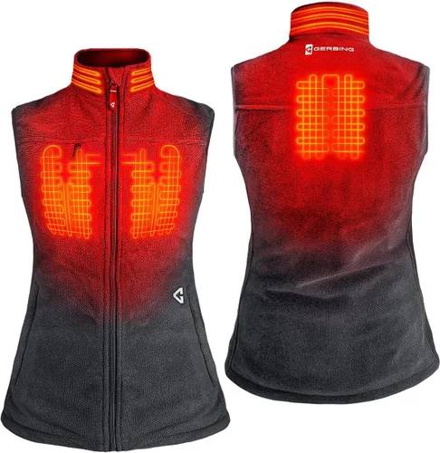 Vista 3 de Gerbing Chaleco de forro polar termita para mujer 7V 2.0 – Elegante chaleco térmico a batería para mujer – 8 horas de batería de respaldo gris, XS
