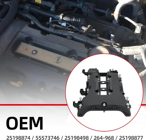 Vista 5 de SEINECA 55573746 Tapa de válvula con pernos de junta y tapa de aceite, cubierta de válvula de motor de 1.4 L compatible con Chevy Cruze 2011-2015