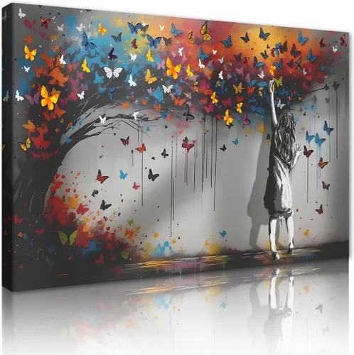 Vista 67 de Yeesjoee Graffiti Hip-Hop Style Culture - Arte de pared, póster abstracto de la vida es hermosa, impresión en lienzo colorido y moderno de pintura