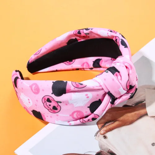 Vista 2 de Diadema de Halloween para mujer, diseño de calabaza, fantasma, calavera, anudada, accesorios para el cabello (Hocus Pocus)