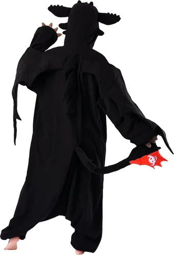 Vista 6 de SAZAC Kigurumi - Cómo entrenar a tu dragón - Sin dientes - Mameluco de Halloween