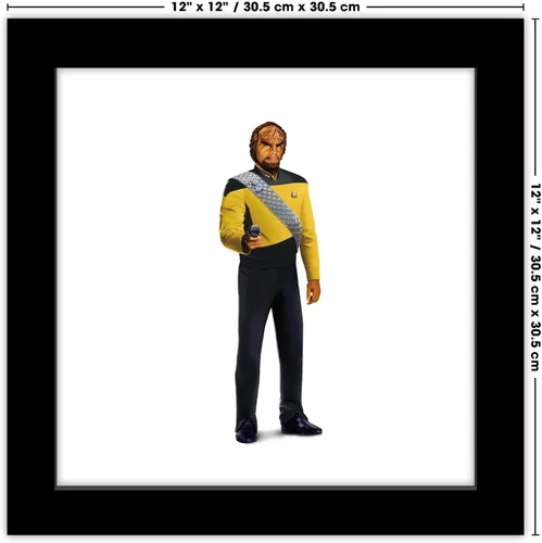 Vista 6 de Trends International Gallery Pops Star Trek: The Next Generation - Póster de pared de Worf, 12.00 x 12.00 pulgadas, versión de marco negro