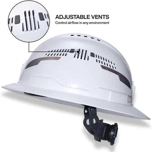 Vista 2 de Klein Tools Type 2 Hard Hat, Vented Full Brim, Class C, 6-Point Suspension with Accessory Mounts