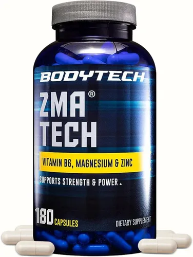 Vista 4 de BodyTech Suplemento ZMA - Zinc, magnesio y vitamina B6 - Apoya la recuperación muscular, la calidad del sueño y la salud inmunológica (90 cápsulas)