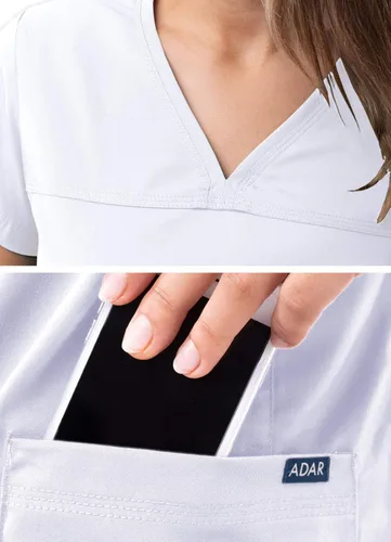 Vista 4 de Adar Pro - Ropa quirúrgica para mujer, camisa con cuello en V