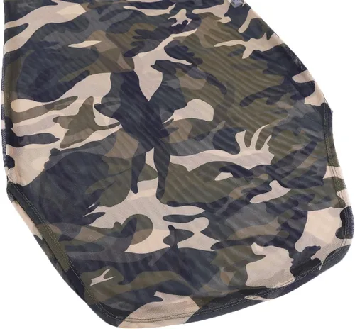 Vista 9 de iiniim Lencería para mujer, diseño de camuflaje con abertura lateral, malla transparente