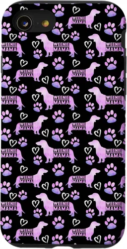 Vista 18 de Dachshund Mom Weenie Mama Weiner Dog - Funda de regalo para iPhone 16, color rosa