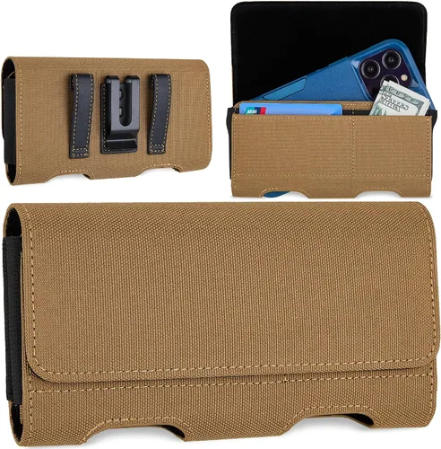 Vista 11 de Mopaclle Funda Tipo Holster de Nylon para Teléfono con Clip para Cinturón para iPhone 17 Pro / 17, iPhone 16 Pro 16, 15 Pro 15, iPhone 14, 14 Pro