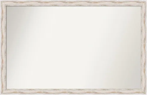 Vista 328 de Amanti Art Espejo personalizado, espejo de baño estrecho Alexandria White Wash, espejo de pared o espejo de tocador de baño sobre el fregadero