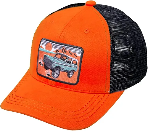 Vista 8 de Funky Junque Gorra de béisbol para hombre y mujer, con parche de malla al aire libre, ajuste ajustable, retro, transpirable