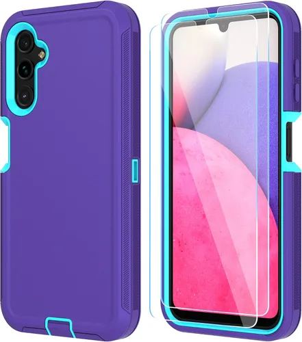 Vista 14 de ONOLA Funda compatible con Samsung Galaxy A14 5G con protector de pantalla HD, resistente a los golpes y a las caídas de servicio pesado, funda de 3