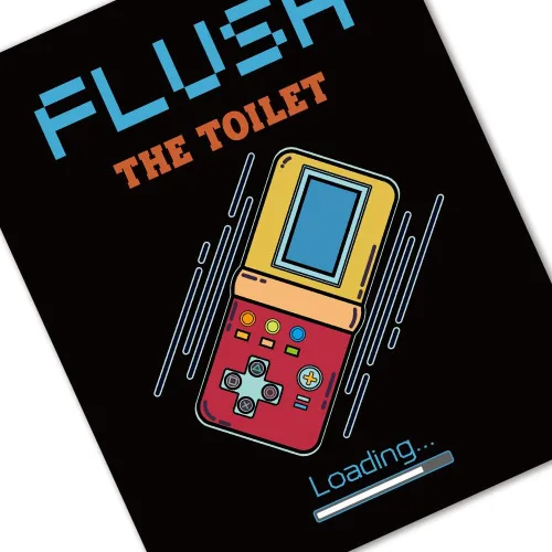 Vista 2 de IIILUYOT Pósteres de juegos para baño, adolescentes y niños, decoración de cuarto de baño, decoración de pared para jugadores, regalos para niños