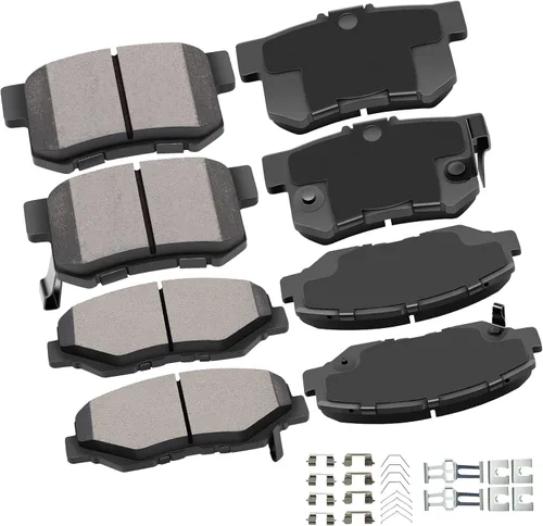 Vista 31 de cciyu - Juego de pastillas de freno de cerámica profesionales delanteras - Para Geo Prizm (1993-1997), Toyota Camry (1992-2001), Celica (1994-1997)