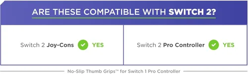 Vista 6 de KontrolFreek No-Slip Thumb Grips for Nintendo Switch Pro and Switch 2 Controller 4-Pack Red & Black