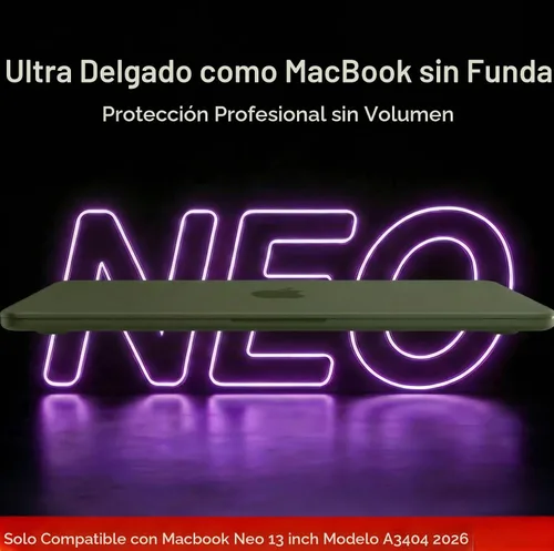 Vista 6 de Se7enline Funda para MacBook Neo de 13 pulgadas modelo A3404 2026, verde