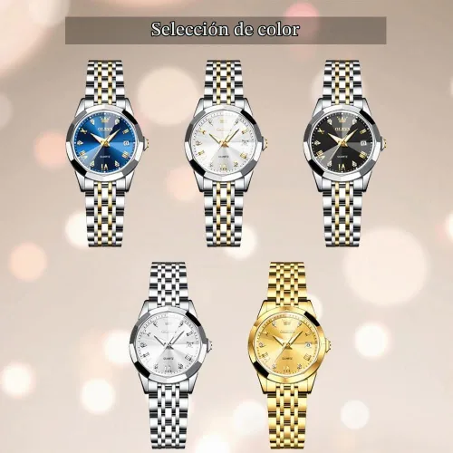 Vista 9 de OLEVS Womens Watches Stainless Steel Small Dress Fashion Luxury Watch Dorado
