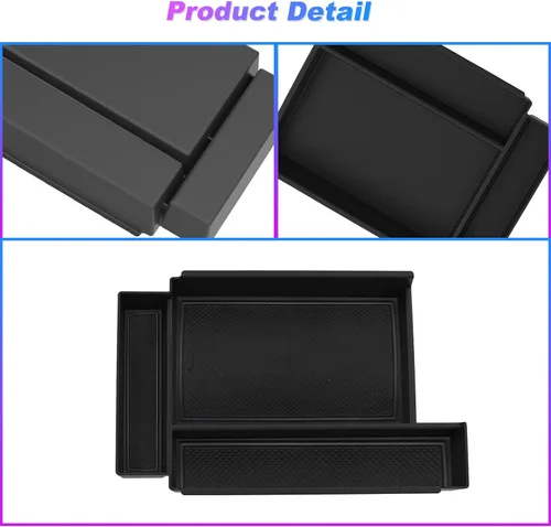 Vista 4 de SXCY for 2024 2023 Pathfinder,Center Console Organizer Tray for 2022-2024 Pathfinder Accessories, Armrest Console Tray Storage Box for 2022 2023